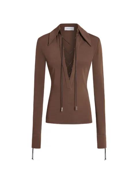Pia lace-up top by 16 ARLINGTON