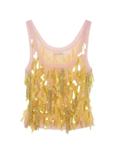 Sharla embroidered tulle tank top by 16 ARLINGTON