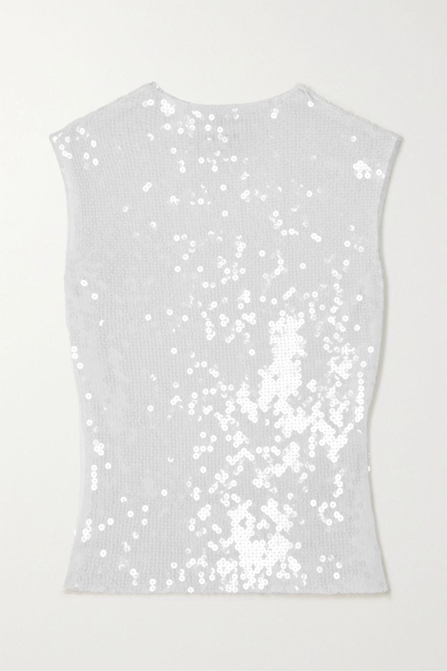 Tania sequined tulle tank by 16 ARLINGTON