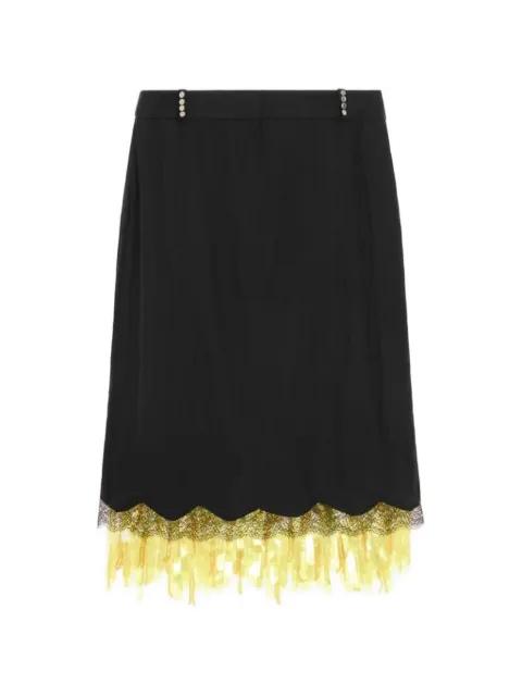 Vea lace-trim midi skirt by 16 ARLINGTON