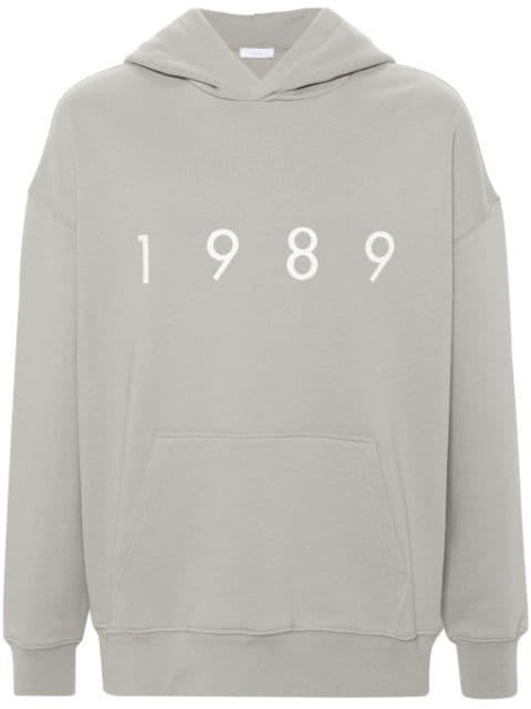 1989-logo cotton hoodie by 1989 STUDIO