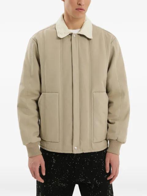 Canvas shearling collar quilted jacket by 1989 STUDIO