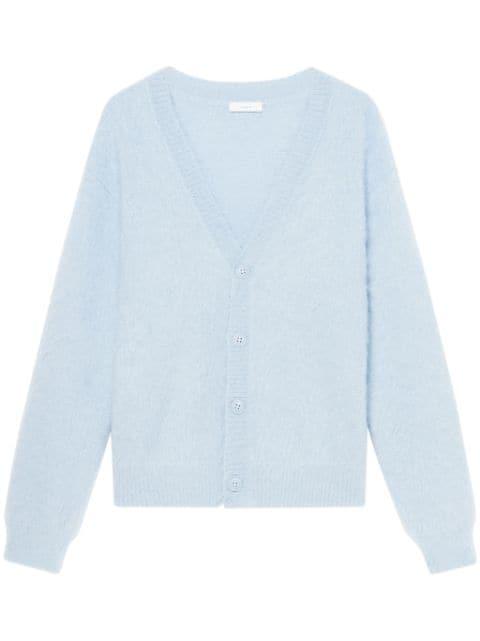logo-print brushed cardigan by 1989 STUDIO