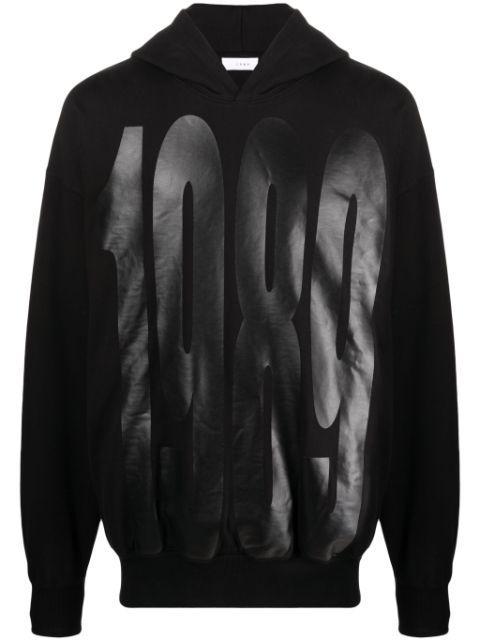 logo-print cotton hoodie by 1989 STUDIO