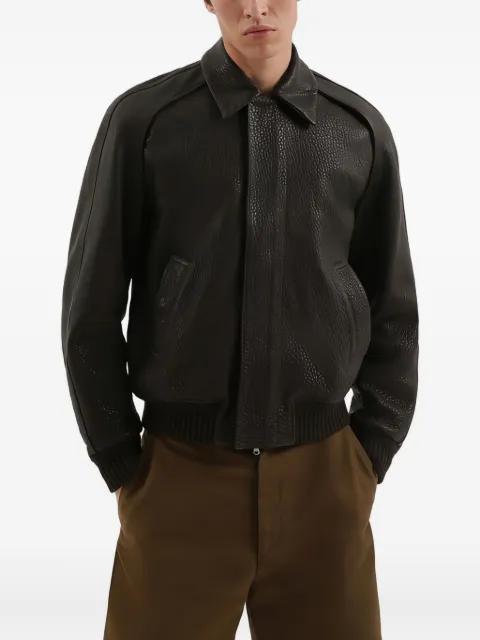 press-stud leather jacket by 1989 STUDIO