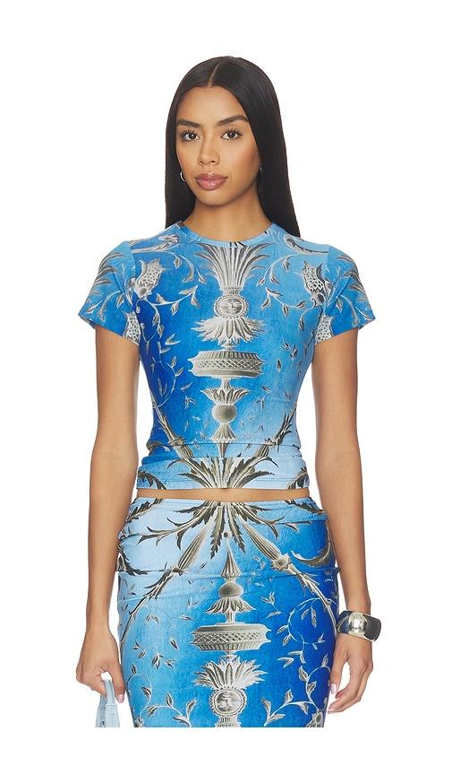 1XBLUE Baroque T-shirt in Blue by 1XBLUE