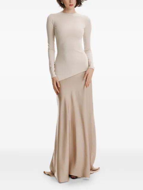 asymmetric long-sleeve maxi dress by 2310 STUDIO