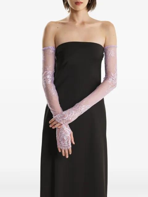 floral-trimmed gloves by 2310 STUDIO