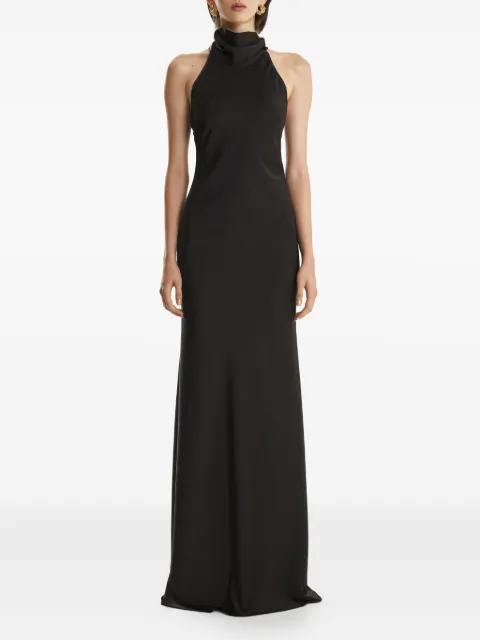 halterneck draped maxi dress by 2310 STUDIO