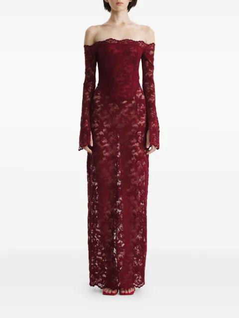 lace off-shoulder maxi dress by 2310 STUDIO