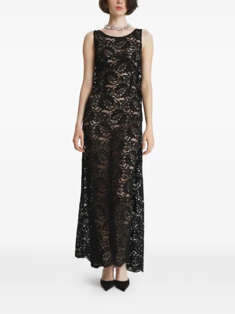 lace-overlay sleeveless maxi dress by 2310 STUDIO