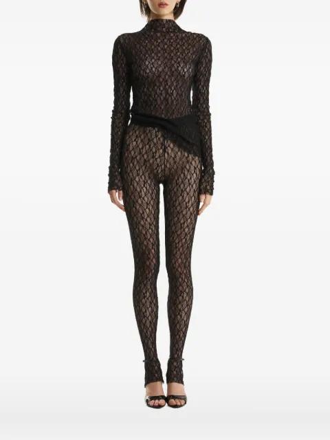 lace-pattern high-neck top by 2310 STUDIO