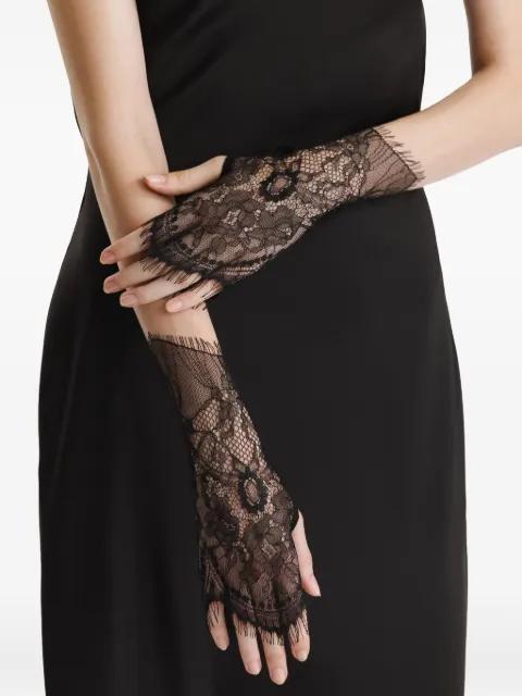 lace-trimmed fingerless gloves by 2310 STUDIO