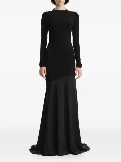 long-sleeve fishtail maxi dress by 2310 STUDIO