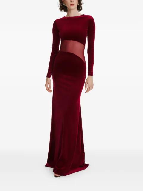 long-sleeves velvet maxi dress by 2310 STUDIO