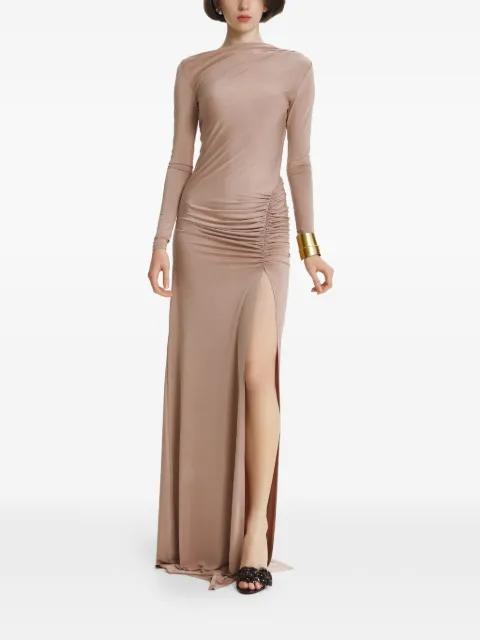 ruched-detail backless maxi dress by 2310 STUDIO
