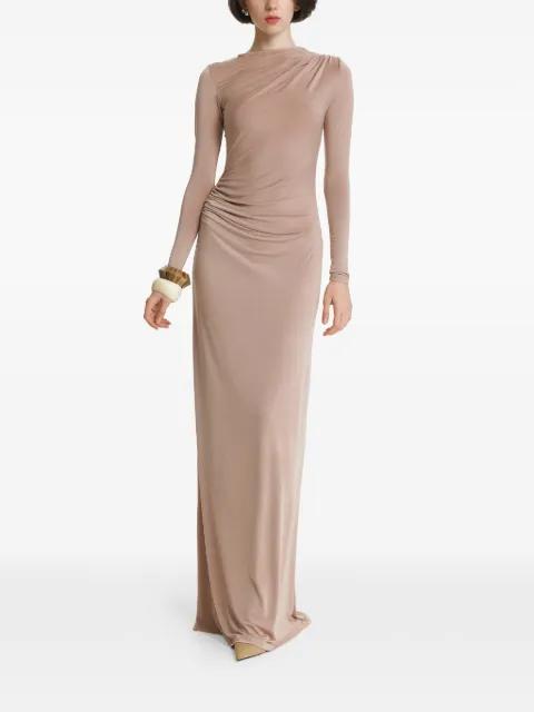 ruched open-back maxi dress by 2310 STUDIO