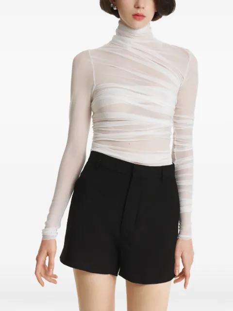 ruched semi-sheer top by 2310 STUDIO