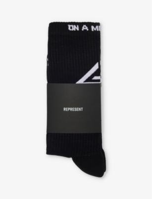 Logo-pattern stretch-cotton knitted socks by 247 BY REPRESENT