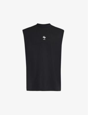 Oversized crewneck stretch-woven top by 247 BY REPRESENT