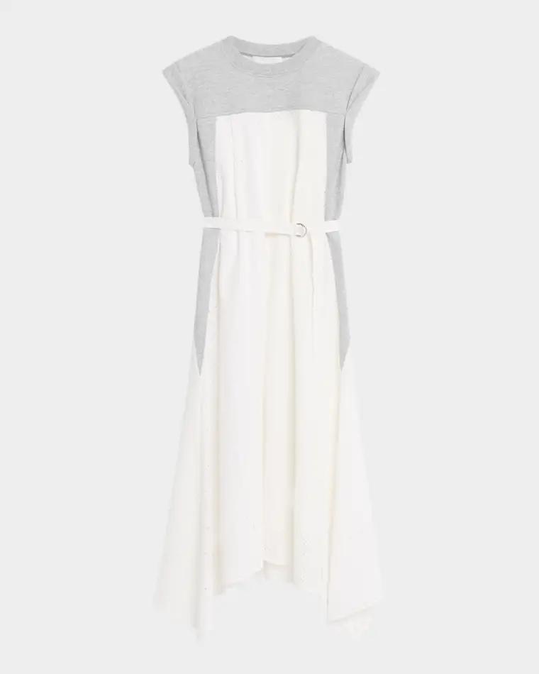 Cap-Sleeve Broderie Anglaise Combo Midi Dress by 3.1 PHILLIP LIM