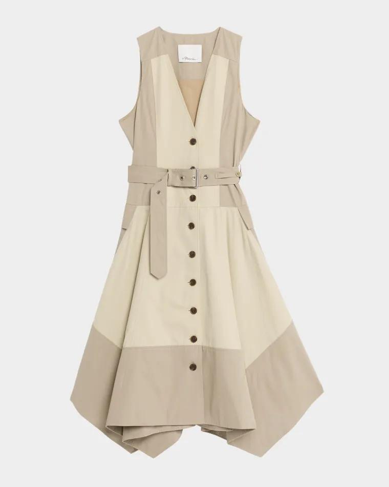 Color-Block Sleeveless Buttoned Midi Dress by 3.1 PHILLIP LIM