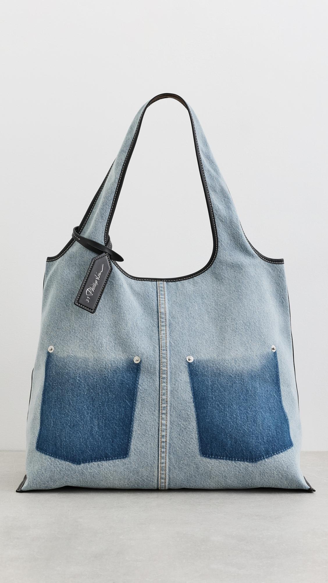 Denim Ghost Patch Market Tote by 3.1 PHILLIP LIM
