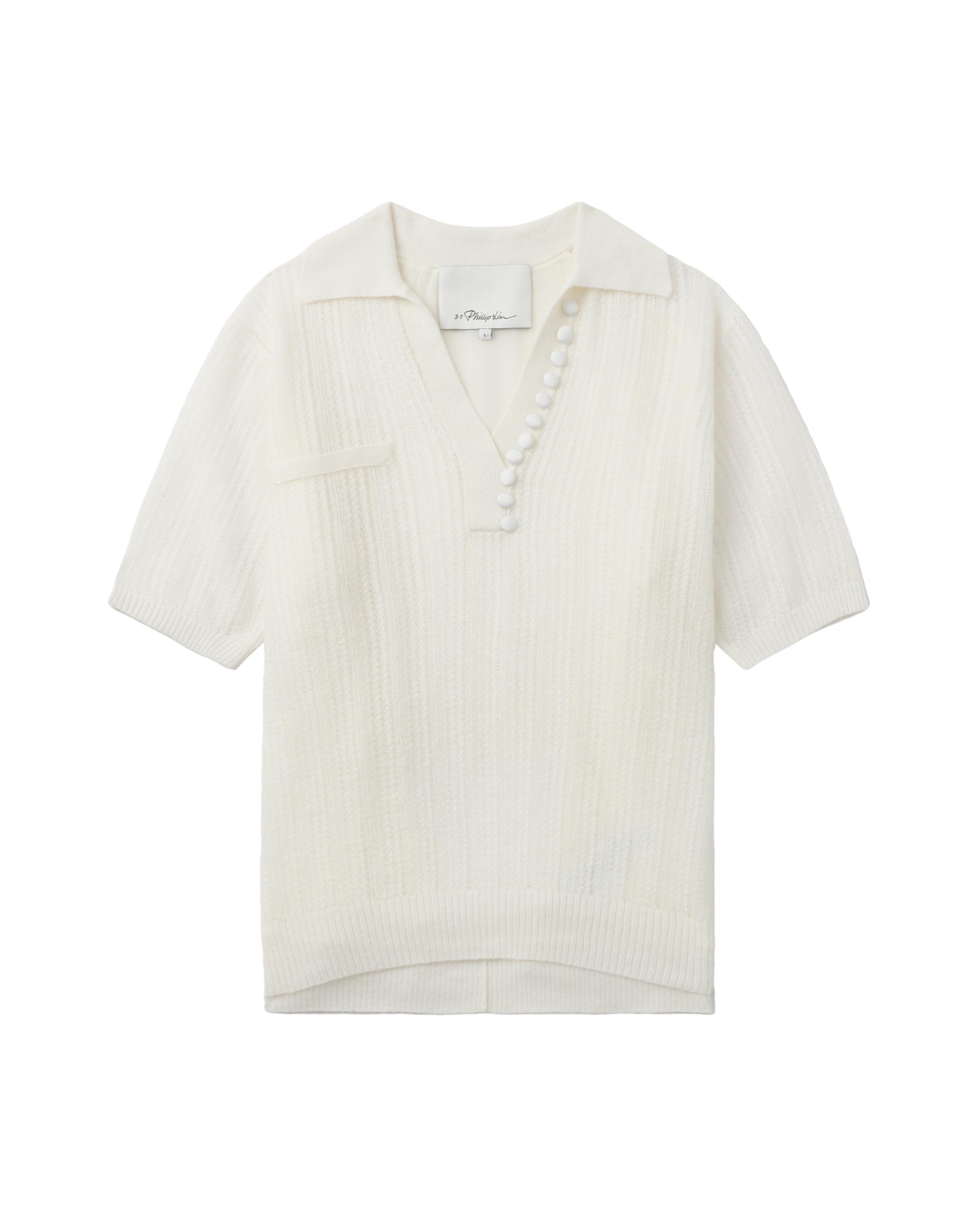Layered knit polo top by 3.1 PHILLIP LIM