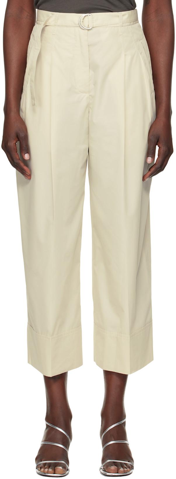Off-White Double Pleat Wide Cropped Trousers by 3.1 PHILLIP LIM