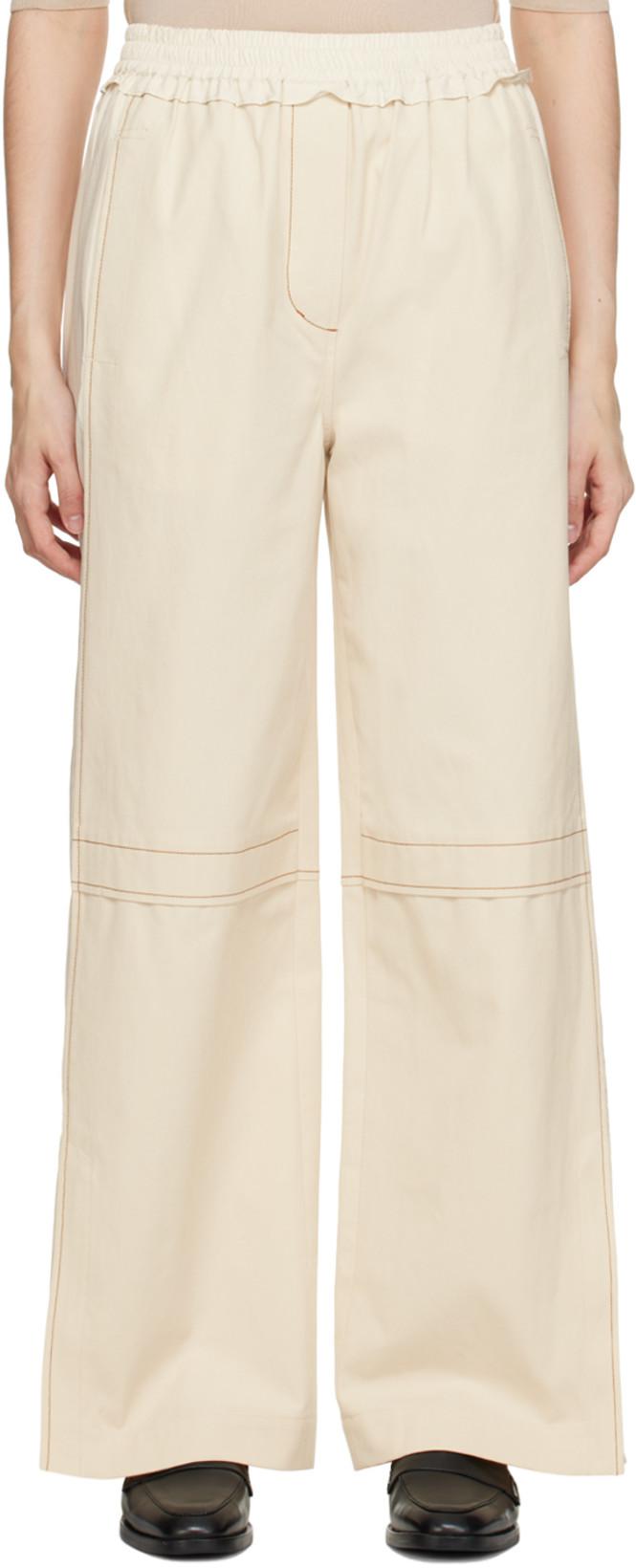 Off-White Paneled Lounge Pants by 3.1 PHILLIP LIM