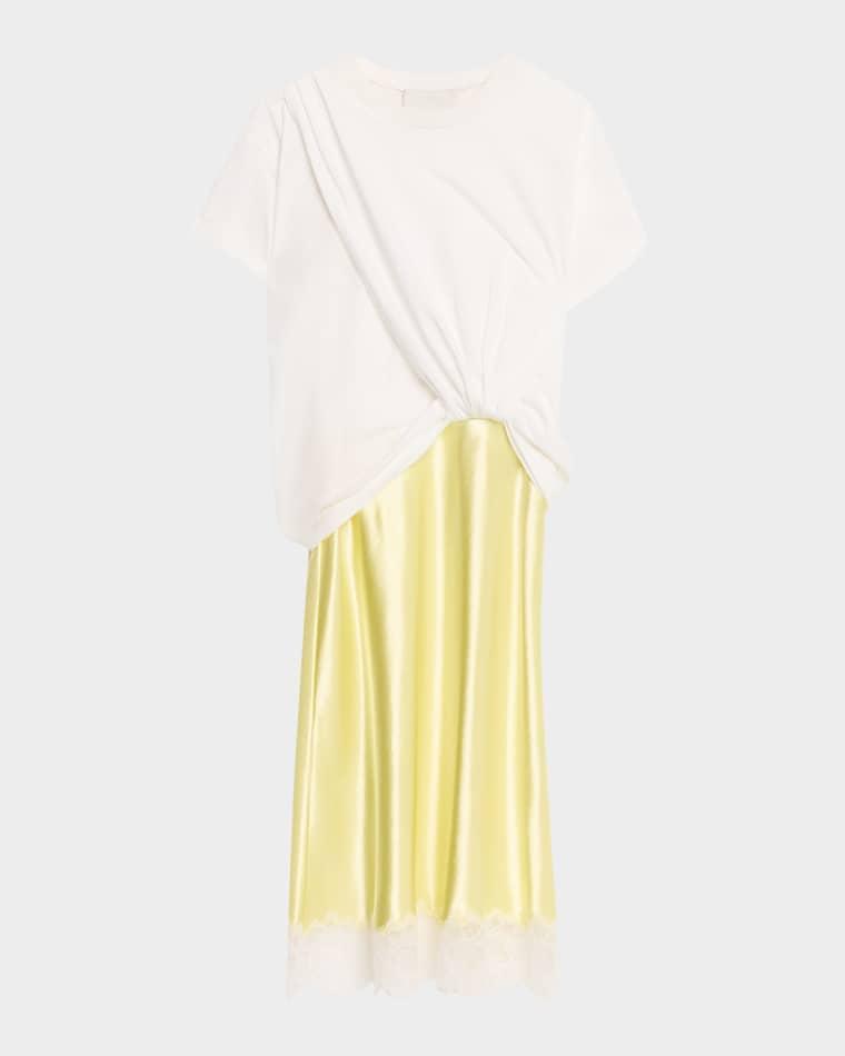 Short-Sleeve Combo T-Shirt Slip Dress by 3.1 PHILLIP LIM
