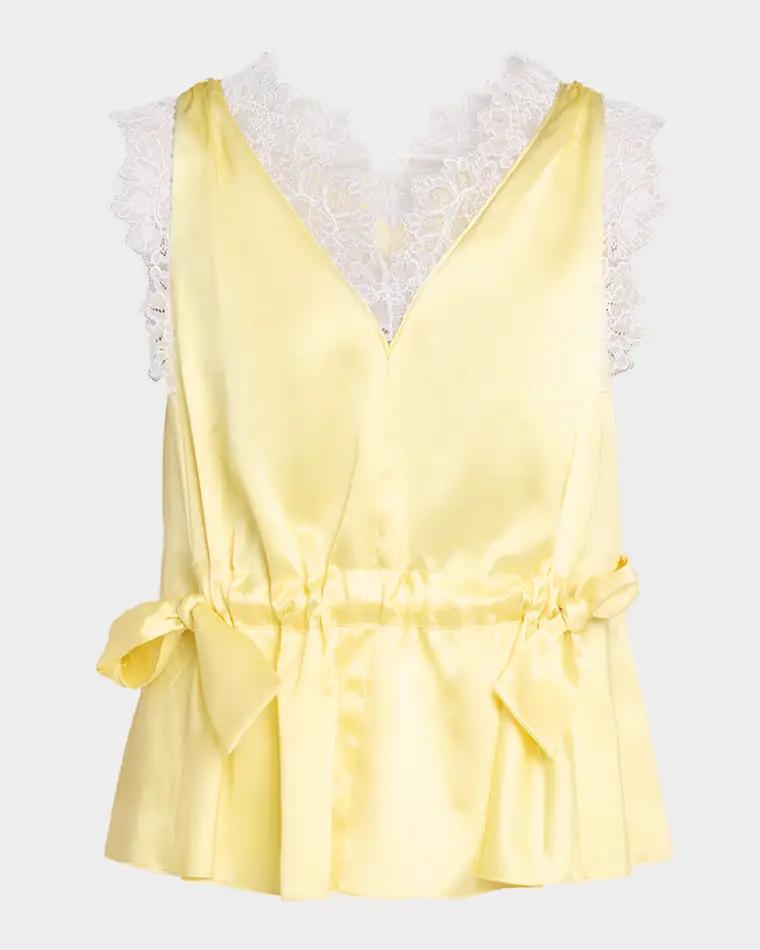 Sleeveless Satin V-Neck Top by 3.1 PHILLIP LIM