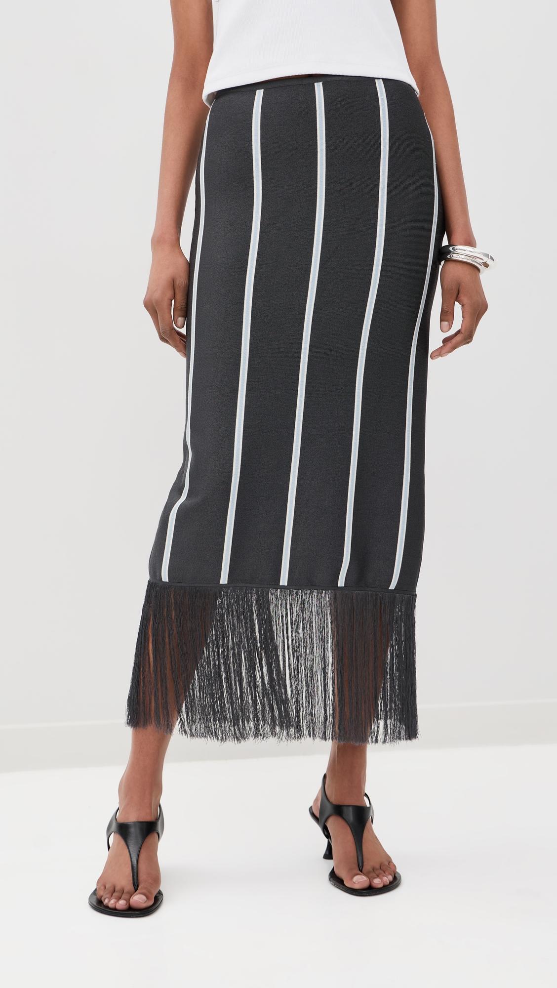 Striped Midi Skirt with Fringe by 3.1 PHILLIP LIM