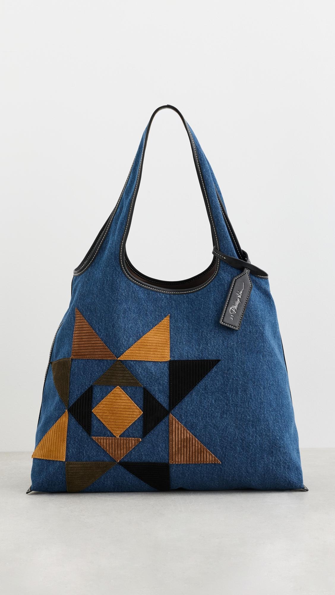 Suede Quilted Denim Market Tote by 3.1 PHILLIP LIM