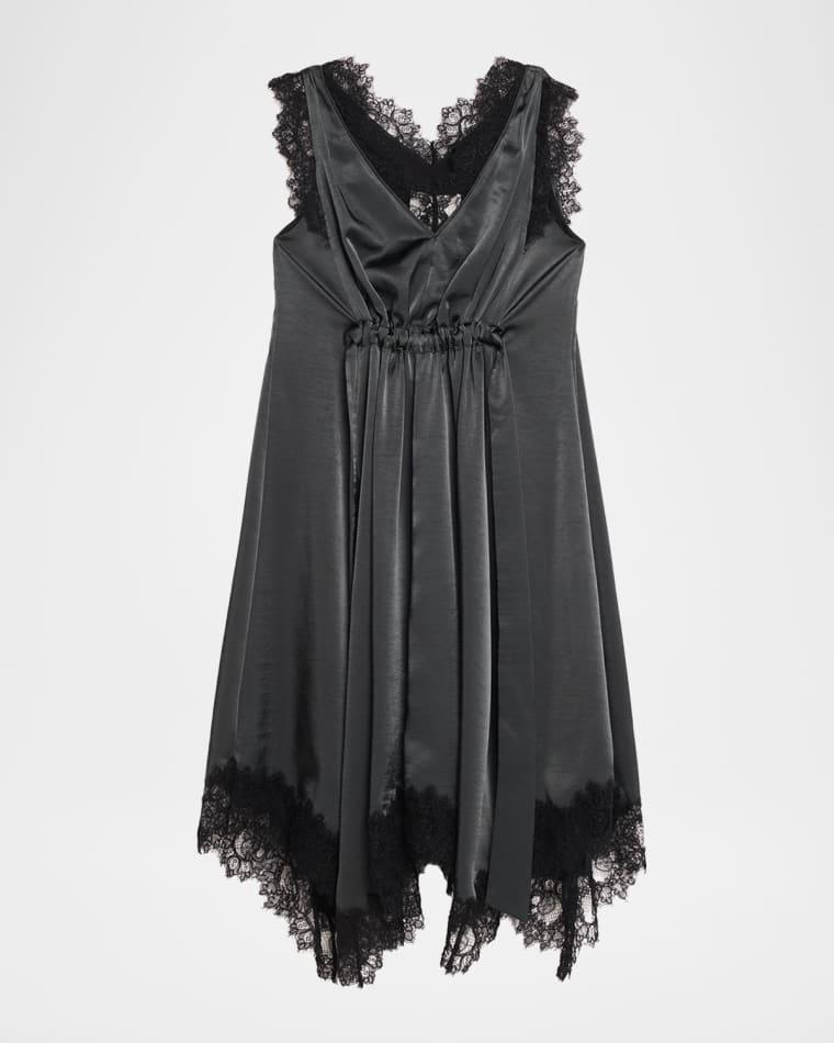 V-Neck Lace-Trim Satin Midi Dress by 3.1 PHILLIP LIM