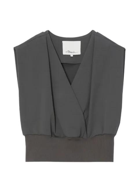 V-neck shoulder-pad top by 3.1 PHILLIP LIM