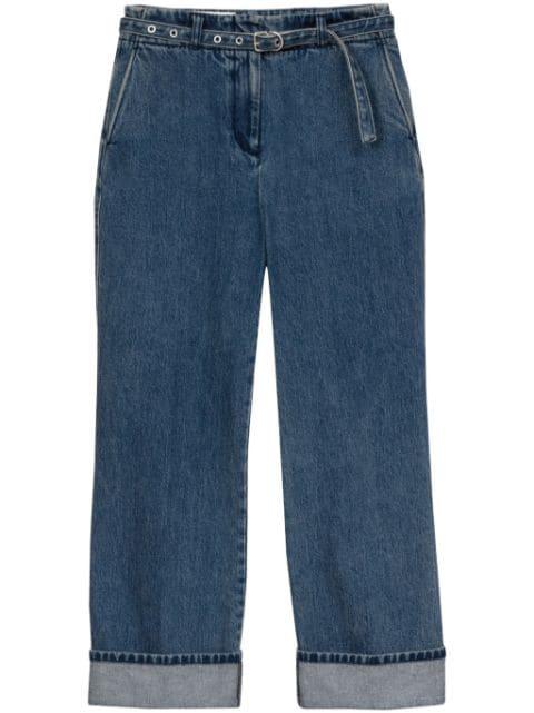 belted flared cotton jeans by 3.1 PHILLIP LIM