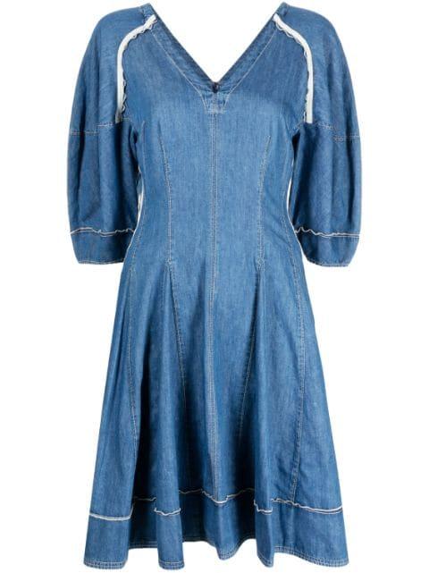 contrast-stitching V-neck dress by 3.1 PHILLIP LIM