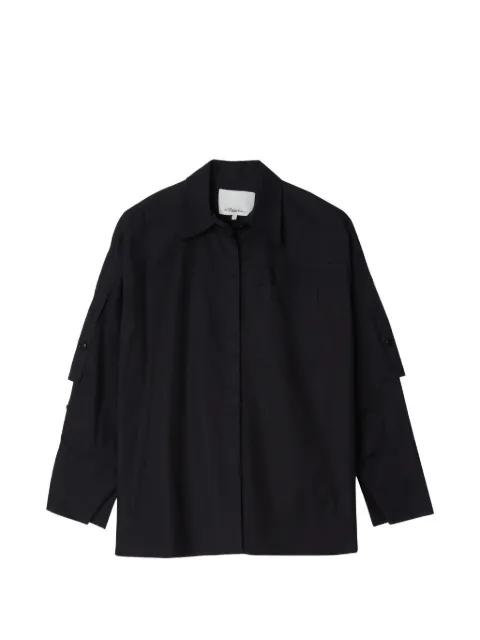 convertible-sleeve drop-back cotton shirt by 3.1 PHILLIP LIM
