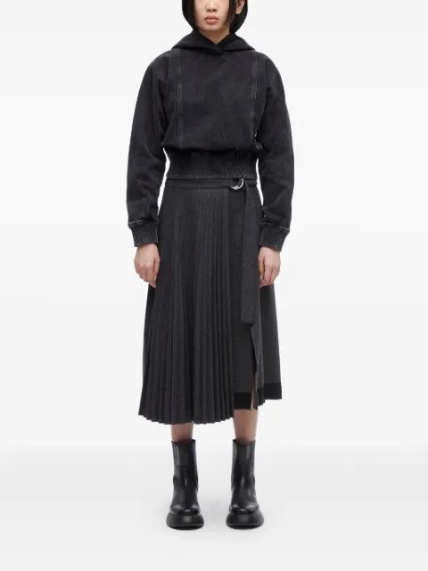 denim ribbed-hem hoodie by 3.1 PHILLIP LIM