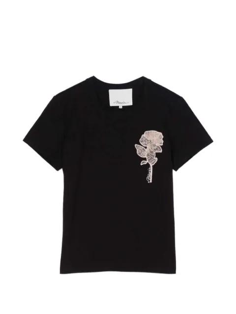 floral-embroidery T-shirt by 3.1 PHILLIP LIM