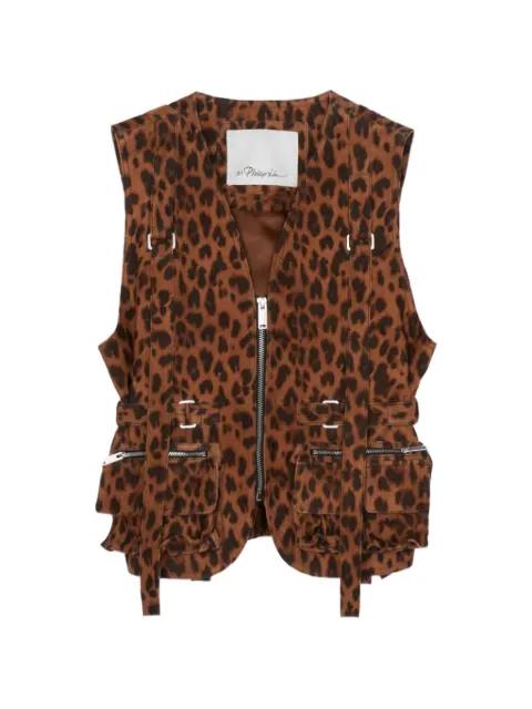 leopard-print zip-up  vest by 3.1 PHILLIP LIM