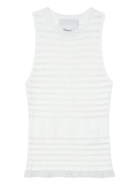 ribbed-knit ruffled top by 3.1 PHILLIP LIM
