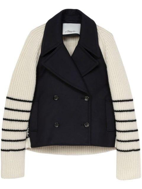 striped double-breasted peacoat by 3.1 PHILLIP LIM