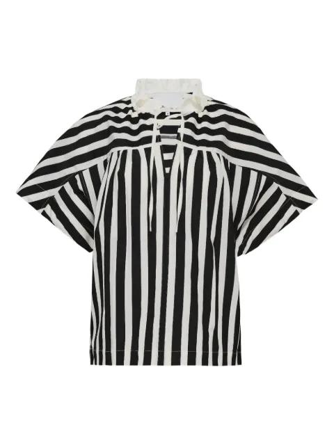 striped frill-neck top by 3.1 PHILLIP LIM