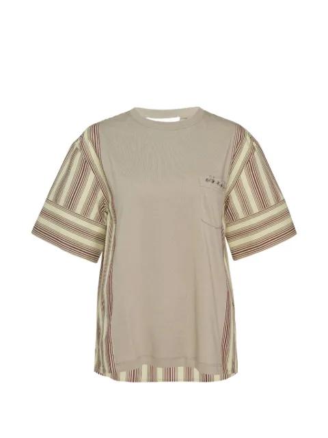 striped-panel pocket T-shirt by 3.1 PHILLIP LIM