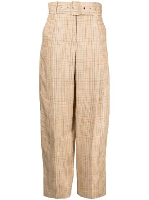 wide-leg belted plaid trousers by 3.1 PHILLIP LIM