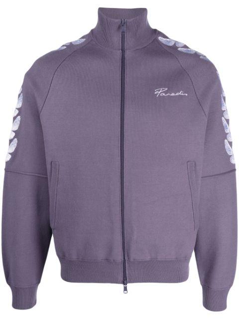 dove-print zip-up sweatshirt by 3.PARADIS