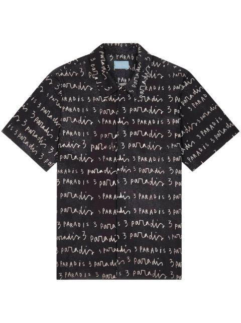 logo-print poplin shirt by 3.PARADIS