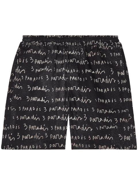 logo-print poplin shorts by 3.PARADIS